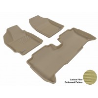 2008 - 2012 Scion xD Custom-fit Tan 3D Digital Molded Mats (1st row and 2nd row only)