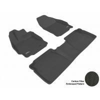 2011 - 2013 Scion tC Custom-fit Black 3D Digital Molded Mats (1st row and 2nd row only)