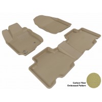 2006 - 2012 Toyota RAV4 Custom-fit Tan 3D Digital Molded Mats (1st row and 2nd row only)