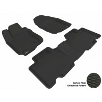 2006 - 2012 Toyota RAV4 Custom-fit Black 3D Digital Molded Mats (1st row and 2nd row only)