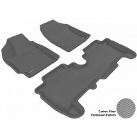 2007 - 2011 Toyota Yaris Hatchback Custom-fit Gray 3D Digital Molded Mats (1st row and 2nd row only)