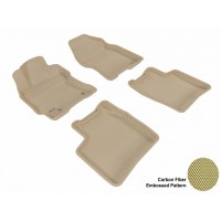 2004 - 2009 Toyota Prius Custom-fit Tan 3D Digital Molded Mats (1st row and 2nd row only)