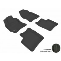 2004 - 2009 Toyota Prius Custom-fit Black 3D Digital Molded Mats (1st row and 2nd row only)
