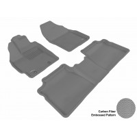 2010 - 2011 Toyota Prius Custom-fit Gray 3D Digital Molded Mats (1st row and 2nd row only)