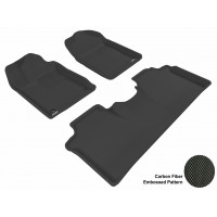 2005 - 2012 Toyota Avalon Custom-fit Black 3D Digital Molded Mats (1st row and 2nd row only)