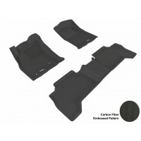 2005 - 2011 Toyota Tacoma Double Cab Custom-fit Black 3D Digital Molded Mats (1st row and 2nd row only)