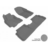 2009 - 2013 Toyota Corolla Custom-fit Gray 3D Digital Molded Mats (1st row and 2nd row only)
