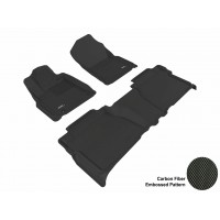 2007 - 2011 Toyota Tundra Double Cab Custom-fit Black 3D Digital Molded Mats (1st row and 2nd row only)