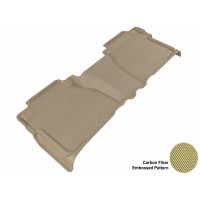 2007 - 2013 Toyota Tundra Double Cab Custom-fit Tan 3D Digital Molded Mats (2nd row only)
