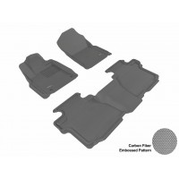 2007 - 2011 Toyota Tundra Crewmax Custom-fit Gray 3D Digital Molded Mats (1st row and 2nd row only)