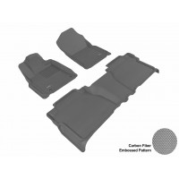 2012 - 2013 Toyota Tundra Double Cab Custom-fit Gray 3D Digital Molded Mats (1st row and 2nd row only)