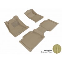 2005 - 2011 Toyota Tacoma Access Cab Custom-fit Tan 3D Digital Molded Mats (1st row and 2nd row only)