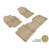 2009 - 2011 Toyota Venza Custom-fit Tan 3D Digital Molded Mats (1st row and 2nd row only)