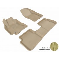 2009 - 2012 Toyota Matrix Custom-fit Tan 3D Digital Molded Mats (1st row and 2nd row only)