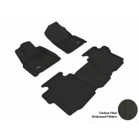 2012 - 2013 Toyota Tundra Crewmax Custom-fit Black 3D Digital Molded Mats (1st row and 2nd row only)