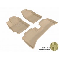 2012 - 2013 Toyota Prius C Custom-fit Tan 3D Digital Molded Mats (1st row and 2nd row only)