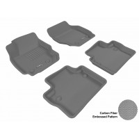 2007 - 2012 Volvo S80 Custom-fit Gray 3D Digital Molded Mats (1st row and 2nd row only)