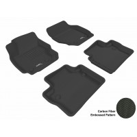 2007 - 2012 Volvo S80 Custom-fit Black 3D Digital Molded Mats (1st row and 2nd row only)