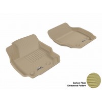 2007 - 2012 Volvo S80 Custom-fit Tan 3D Digital Molded Mats (1st row only)