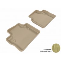 2007 - 2012 Volvo S80 Custom-fit Tan 3D Digital Molded Mats (2nd row only)