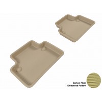 2003 - 2011 Volvo S40 Custom-fit Tan 3D Digital Molded Mats (2nd row only)