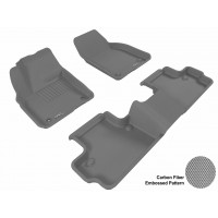 2007 - 2013 Volvo C30 Custom-fit Gray 3D Digital Molded Mats (1st row and 2nd row only)