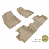 2007 - 2013 Volvo C30 Custom-fit Tan 3D Digital Molded Mats (1st row and 2nd row only)