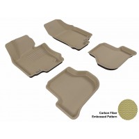 2005 - 2010 Volkswagen Jetta Custom-fit Tan 3D Digital Molded Mats (1st row and 2nd row only)
