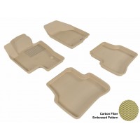 2006 - 2010 Volkswagen Passat Custom-fit Tan 3D Digital Molded Mats (1st row and 2nd row only)