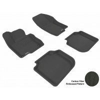 2012 - 2013 Volkswagen Passat Custom-fit Black 3D Digital Molded Mats (1st row and 2nd row only)