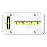 Lincoln Lincoln Dual Logo Gold on Chrome Plate.