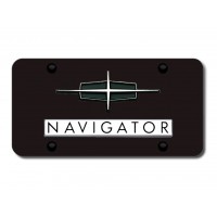 Lincoln Navigator Dual Logo Black Plate.