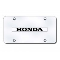 Auto Gold HONNCC Chrome On Chrome License Name Plate, Honda