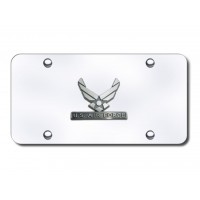 Military Air Force Wings Chrome Plate.