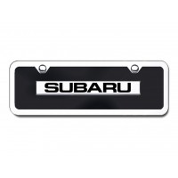 Subaru Subaru Chrome and Black Acrylic Mini-Plate Kit.