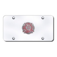 Firefighter Logo Front License Plate