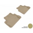 2009 - 2013 Acura TL FWD Custom-fit Tan 3D Digital Molded Mats (2nd row only)