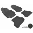 2006 - 2013 Audi A3 Custom-fit Black 3D Digital Molded Mats (1st row and 2nd row only)