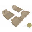 2011 - 2013 Ford Fiesta Hatchback Custom-fit Tan 3D Digital Molded Mats (1st row and 2nd row only)