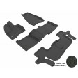 2011 - 2013 Ford Explorer Custom-fit Black 3D Digital Molded Mats (1st row, 2nd row and 3rd row)