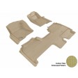 2009 - 2013 Ford F-150 Supercab Custom-fit Tan 3D Digital Molded Mats (1st row and 2nd row only)