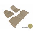 2012 - 2013 Toyota Tundra Double Cab Custom-fit Tan 3D Digital Molded Mats (1st row and 2nd row only)