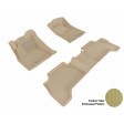 2012 - 2013 Toyota Tacoma Double Cab Custom-fit Tan 3D Digital Molded Mats (1st row and 2nd row only)