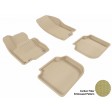 2012 - 2013 Volkswagen Passat Custom-fit Tan 3D Digital Molded Mats (1st row and 2nd row only)